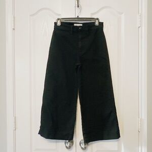 Madewell Black Wide Leg Cropped Pants Size 25 P
